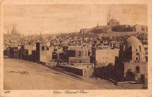 L176 Ägypten 1928 Kairo Gesamtansicht Vintage Postkarte