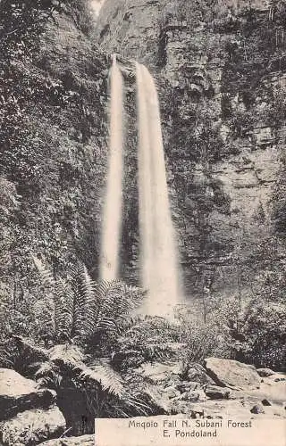 L177 Südafrika 1910 Pondolandia Mnqolo Fall Subani Forest Vintage Postkarte