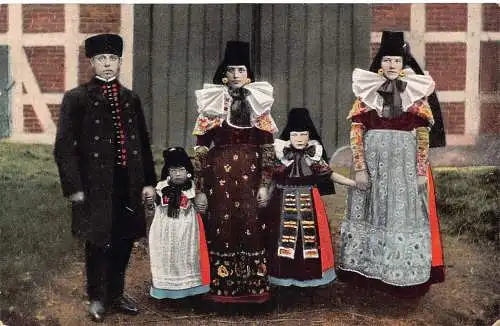 A093 Volkskunde 1914 Familie Tracht Kinder Schaumburg-Lippe Postkarte