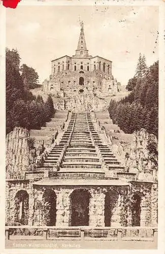 L014 Deutschland 1930 Kassel Wilhelmshöhe Schloss Herkules Vintage Postkarte