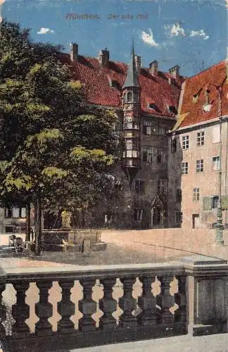 L349 Deutschland 1920 München der alle Hof alte Postkarte
