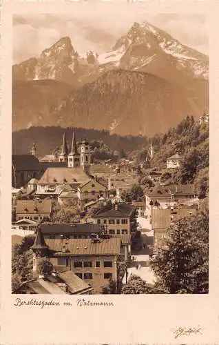 L349 Deutschland Berchetesgaden m Watzmann Vintage Postkarte