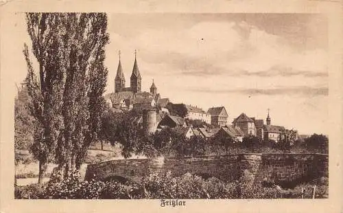 L346 Deutschland Fritzlar Panoramablick Vintage Postkarte