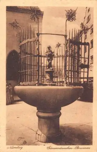 L349 Deutschland 1926 Nürnberg Gaensemaecchen Brunnen Vintage Postkarte