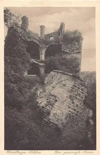 L349 Deutschland Heidelberger Schloss der gesprengte Turm Turm Vintage Postkarte
