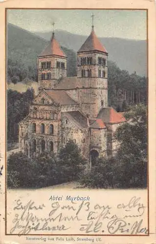 L350 Deutschland 1900 Abtei Kloster Murbach Vintage Postkarte