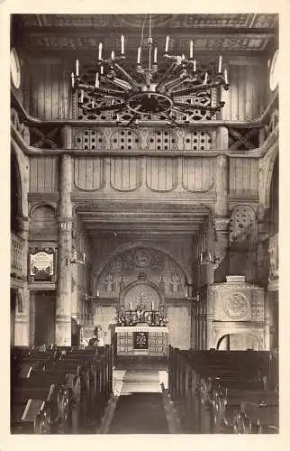 L350 Deutschland Lutherische Kirche Hohenklee Oberharz Innenraum Vintage Postkarte
