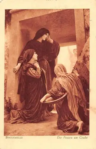 L351 Deutschland 1932 Bouguereau Die frauen am Grabe Gemälde Postkarte