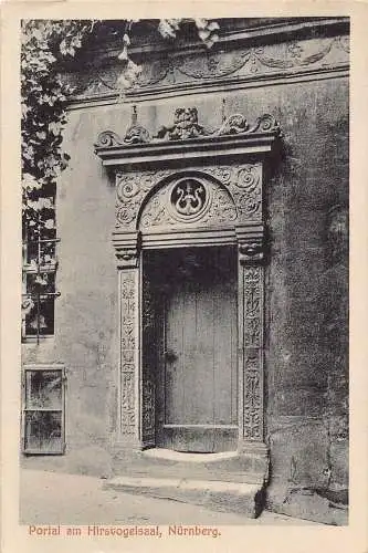 L349 Deutschland 1916 Feldpost 1. Weltkrieg Tür Hirsvogelsaal Nürnberg Vintage Postkarte