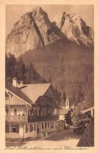 L195 Deutschland Hotel Höellentalklam Waxenstein Vintage Postkarte