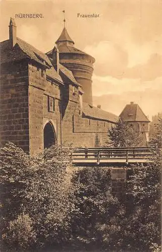 L349 Deutschland Nürnberger Frauentor Vintage Postkarte