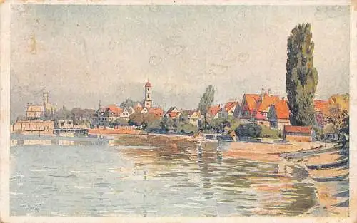 L188 Deutschland Langenargen am Bodensee Schloss Montfort Vintage Postkarte
