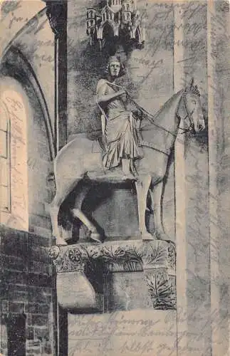 L195 Deutschland 1933 Bamber der Reiter am Dom Reiter Skulptur Vintage Postkarte