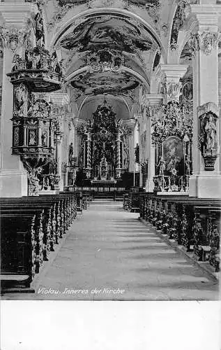 L195 Deutschland Violau Inneres Der Kirche Kirche Interieur Vintage Postkarte