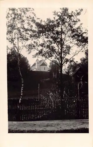 L195 Deutschland Petersberg Kapelle Kreuz Bäume Echtfoto Vintage Postkarte