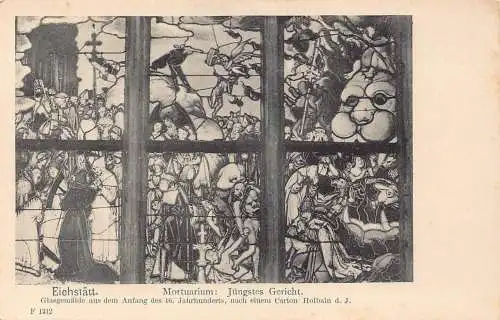 L196 Deutschland Eichstätt Mortuarium Juengstes Gericht Glasmalerei Postkarte