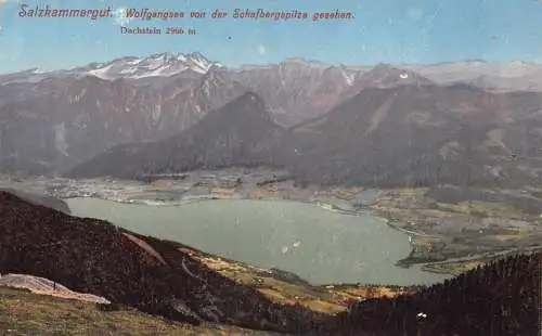 C035 Österreich, Salzkammergut Wolfgangsee von der Schafbergspitze gesehen Postkarte