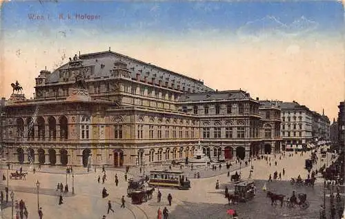 C035 Österreich, WIEN Hofoper 1917 alte Postkarte
