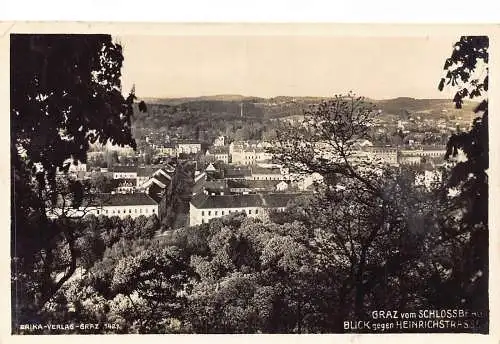 C036 Österreich, Graz vom Schlossberg 1928 alte Postkarte