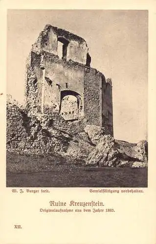 C037 Österreich, Ruine Vintage Postkarte