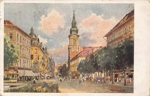 C035 Österreich, Graz Bismarck Platz 1923 alte Postkarte
