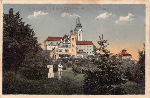 C036 Österreich, Poestlingberg bei Linz, Hotel Vintage Postkarte