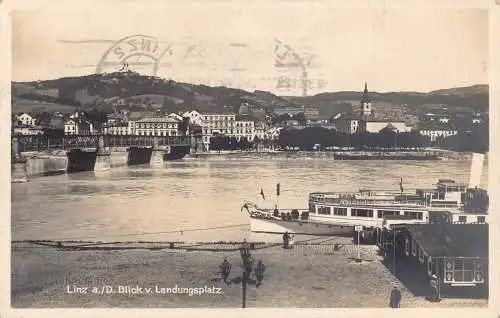 C036 Österreich, Linz Panoramablick 1931 Vintage Postkarte