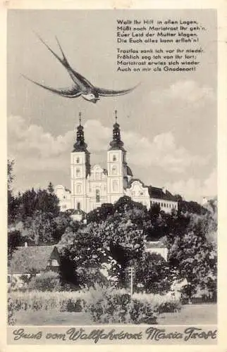C037 Österreich, Gruß vom Wallfahrtsort 1953 alte Postkarte
