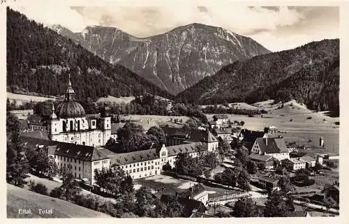 L196 Deutschland Ettal Panoramablick Vintage Postkarte