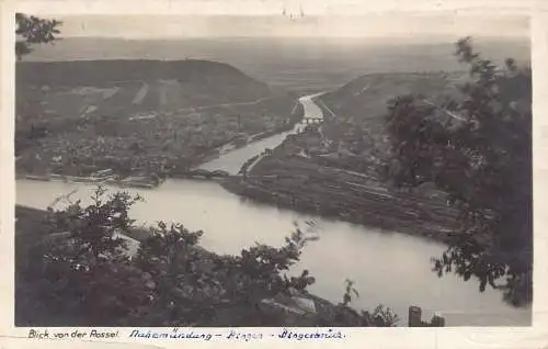 L188 Deutschland Blick von der Rossel Panoramablick Brücken RPPC Vintage Postkarte