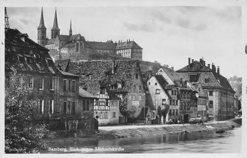 L196 Deutschland 1930 Bamberg Blick gegen Michaelskirche Kirchenkutsche Postkarte