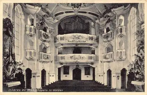 L196 Deutschland Innenraum Kapelle Theklakapelle b Welden Vintage Postkarte