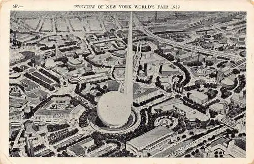 A916 US Preview of New York World's Fair 1939 Vintage Postcard