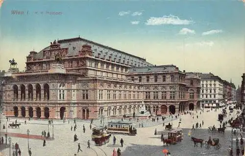 C035 Österreich, Wien Hofoper Vintage Postkarte