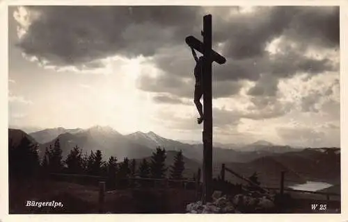 C038 Österreich, Buergeralpe Kreuzigung Jesu Vintage Postkarte