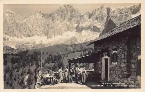 C038 Österreich, Dachstein Alpen Panorama Vintage Postkarte