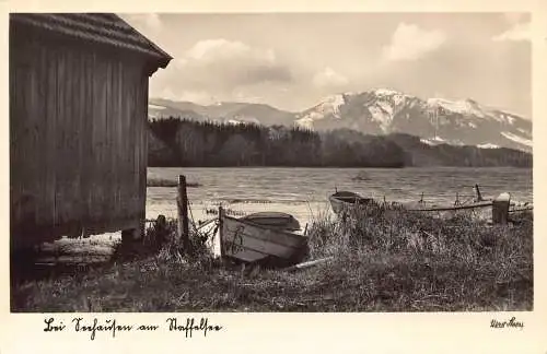 L196 Deutschland Bei Seehausen am Staffelser Boot Vintage Postkarte