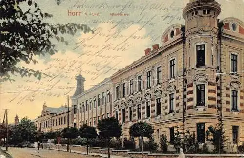 C038 Österreich, Horn Alleestraße 1908 alte Postkarte