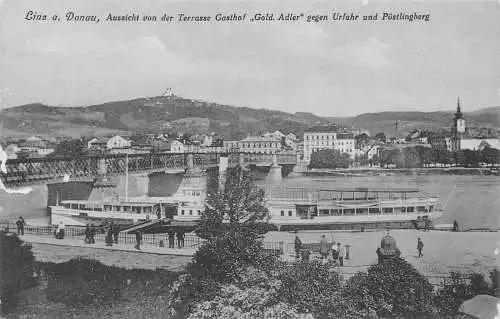 C038 Österreich, Linz Gesamtansicht Vintage Postkarte