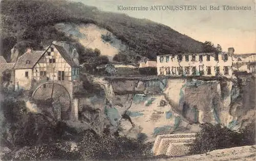 A102 Deutschland Klosterruine Kreuzgang Ruine Antoniusstein Bad Toennisstein Postkarte
