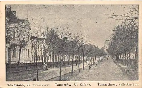 L001 Polen 1915 Tomaszower Feldpost Vintage Postkarte