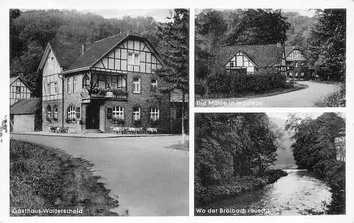 A101 Deutschland 1955 Gasthaus Pension Elly Walterscheid Neunkirchen Postkarte