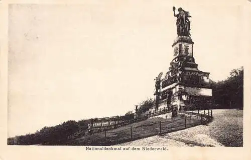 L153 Germany Nationaldenkmal auf dem Niederwald. statue vintage postkarte