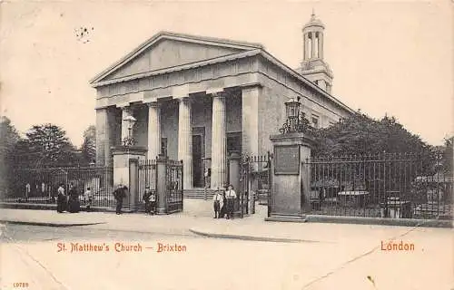 A920 England 1905 London St Matthew's Church Brixton Vintage Postkarte