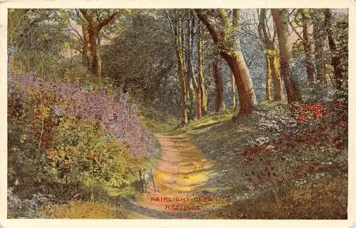 A921 England 1945 Fairlight Glen Hastings Vintage Postkarte