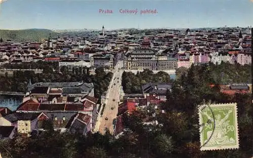 A924 Tschechien Praha Prag Celkovy gehohlt Vintage Postkarte