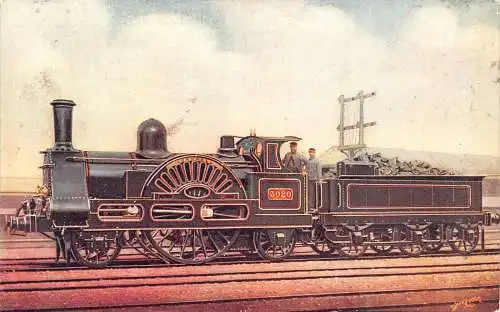 A926 Dampflokomotive L&NWR Single Express Cornwall Nr 3020 Postkarte