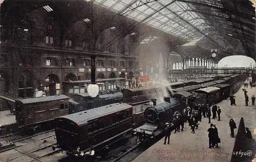 A926 England 1907 Liverpool Street Station Great Eastern Railway Zug Postkarte