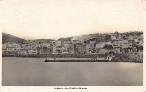 A929 Spanien Marokko 1932 Ceuta Gesamtansicht Vintage Postkarte