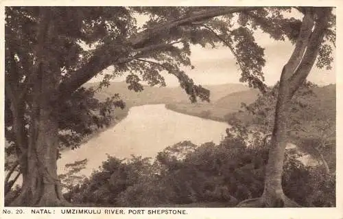 A930 Südafrika Natal Umzimkulu Fluss Hafen Shepstone Vintage Postkarte